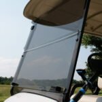 Golf Cart Windshield - TINTED - Premium Factory Style Folding (Includes Mounting Kit)