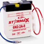 Starmax 6N2-2A-8 Coventional Flooded, Motorcycle Battery - 6 Volt