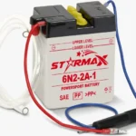 Starmax 6N2-2A-1 Coventional Flooded, Motorcycle Battery - 6 Volt