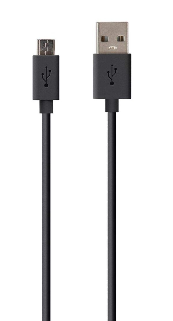 Jensen Micro USB Charging Cable, Black, 3-ft