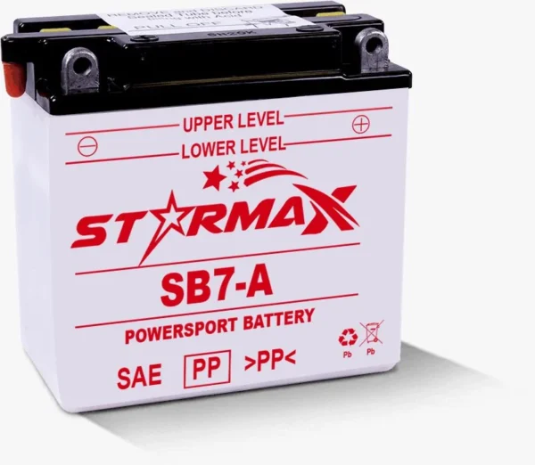 Starmax SB7-A High Performance, Conventional Motorcycle Battery