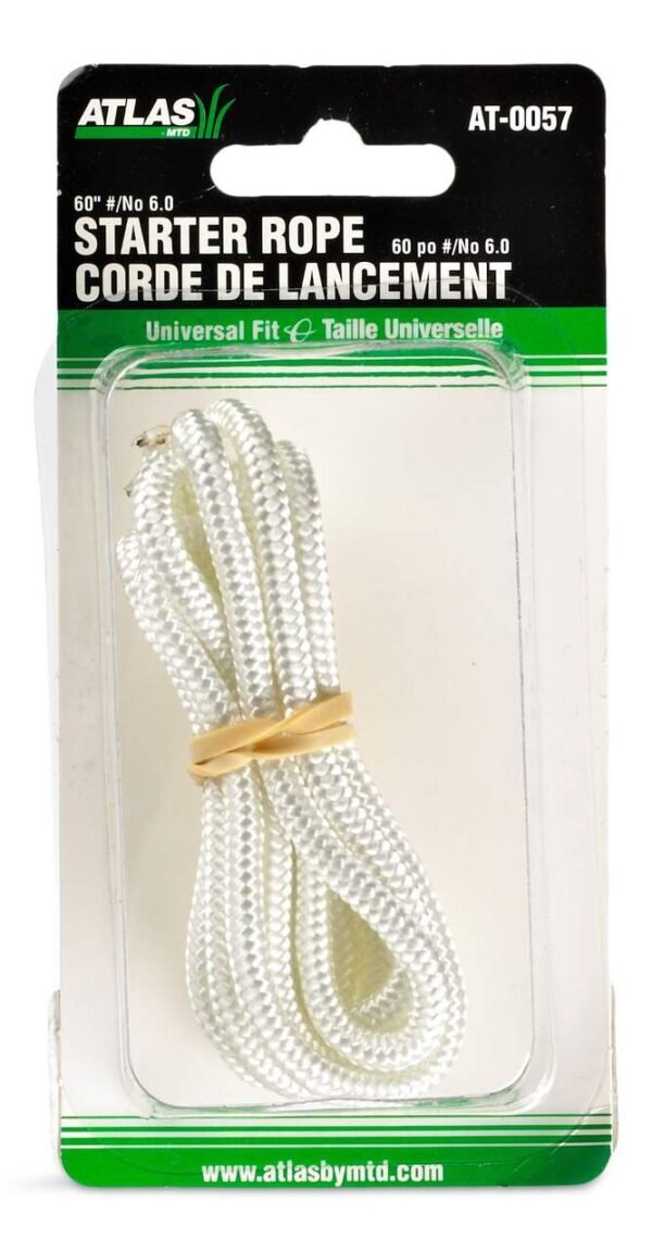 Atlas Lawn Mower Replacement Starter Cord/Rope, 60-in x 1/4-in Nylon