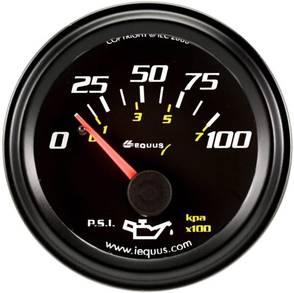 Equus 90-Degree Oil Pressure Gauge