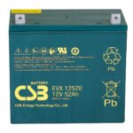 CSB EVX12520 12V 52Ah Sealed Lead Acid Battery with B4 Terminal