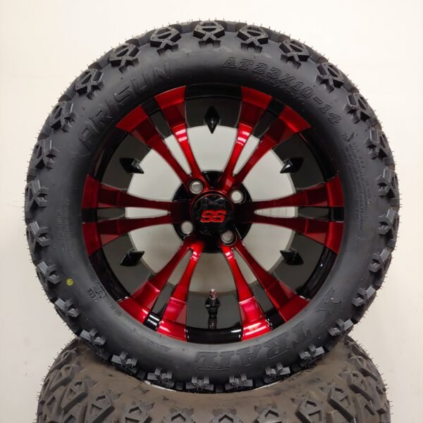 14in. Off Road 23x10x14 on Excalibur Series 74 Black/Red Wheel - Set of 4