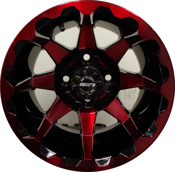 12" Aluminum Golf Cart Wheel - HD6 - Red