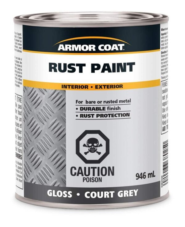 Armor Coat Interior/Exterior Rust Paint, Durable Finish w/Protection, 946-mL/1-qt