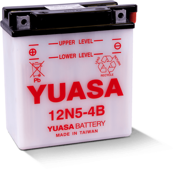 YUASA 12N5‐4B Conventional/Flooded Motorcycle Battery
