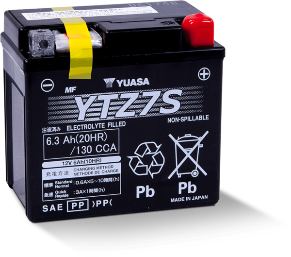 YUASA YTZ7S Sealed AGM Factory Activated Motorcycle Battery
