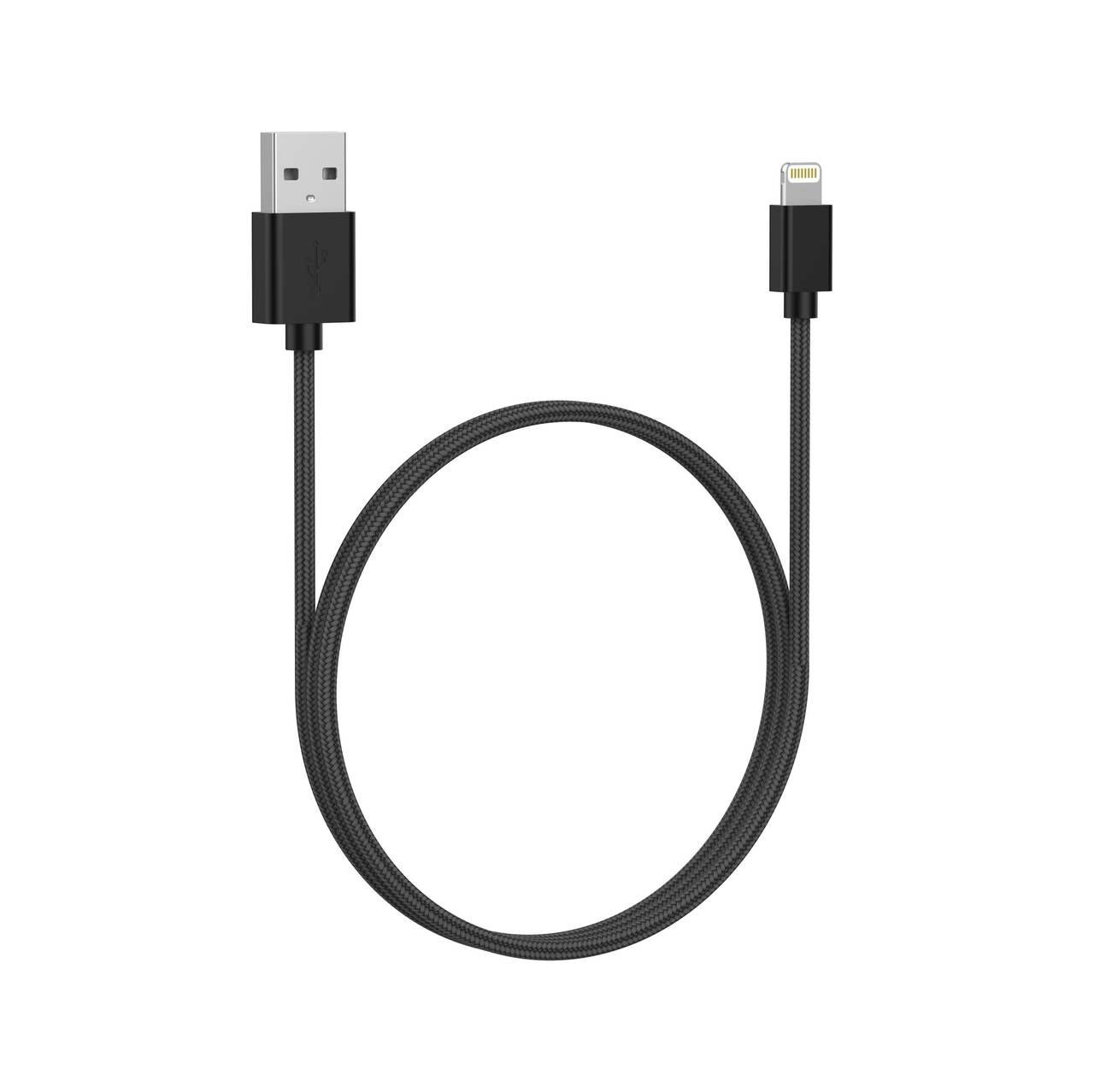 Bluehive Braided Lightning iPhone Charger & Sync Cable, Red, 3-ft