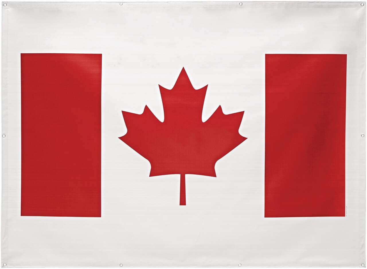 Certified Canada Flag Tarp, Water Resistant, 6-ft x 8-ft
