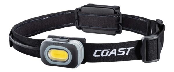 Coast RL10 Dual Colour 560 Lumen Dual Power Rugged Utility Headlamp, IP54 Rated, Black