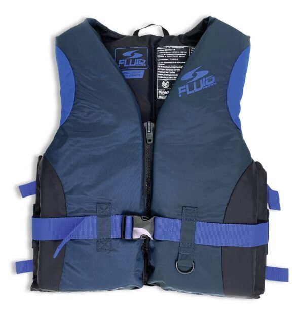 Fluid Deluxe Adult Nylon PFD/Life Jacket, Small/Medium