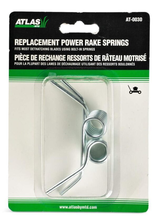 Atlas Dethatching Steel Spring, Snap-In, 2-pk; for Lawn Mower Dethatching Blades