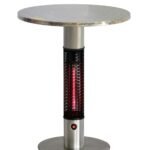 EnerG+ Infrared Electric Patio Heater, Brass Bistro Table