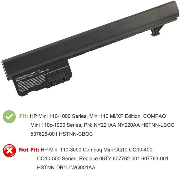 HP MINI 110 LAPTOP BATTERY - 10.8v - 2200 mah