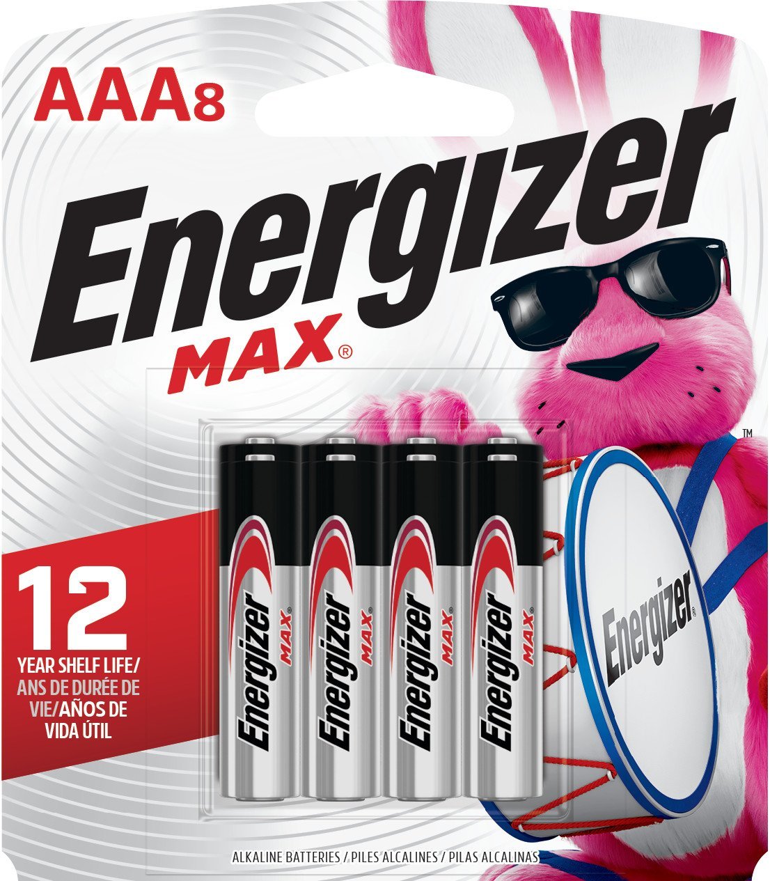 Energizer E92MP-8 MAX AAA Alkaline Batteries, 8 Pack