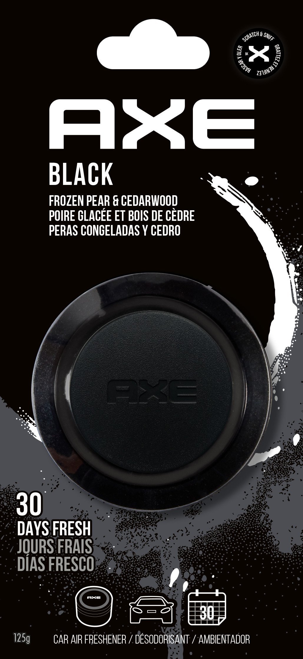 AXE Gel Can Car Air Freshener (Black Scent, 1 Pack)