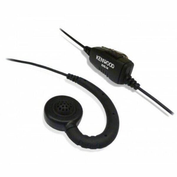 Kenwood C-Ring Ear Hook with In-Line PTT and Mic for PKT 2-Way Series