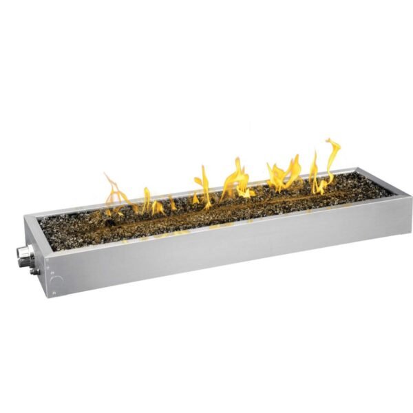 Napoleon Linear Patioflame Burner Kit, 48-Inches, Topaz Glass Ember Bed, Install Into Custom Base