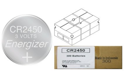 Energizer CR2450VP CR2450 Lithium Coin Battery (1 Pack, 3V)