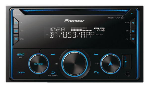 Pioneer FH-S520BT Double DIN / CD / USB / AM/FM Car Stereo Receiver with Bluetooth