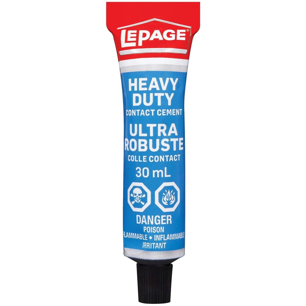 LePage Heavy Duty Contact Cement Multi-Purpose Adhesive Glue, Water-Resistant, Clear, 30-mL