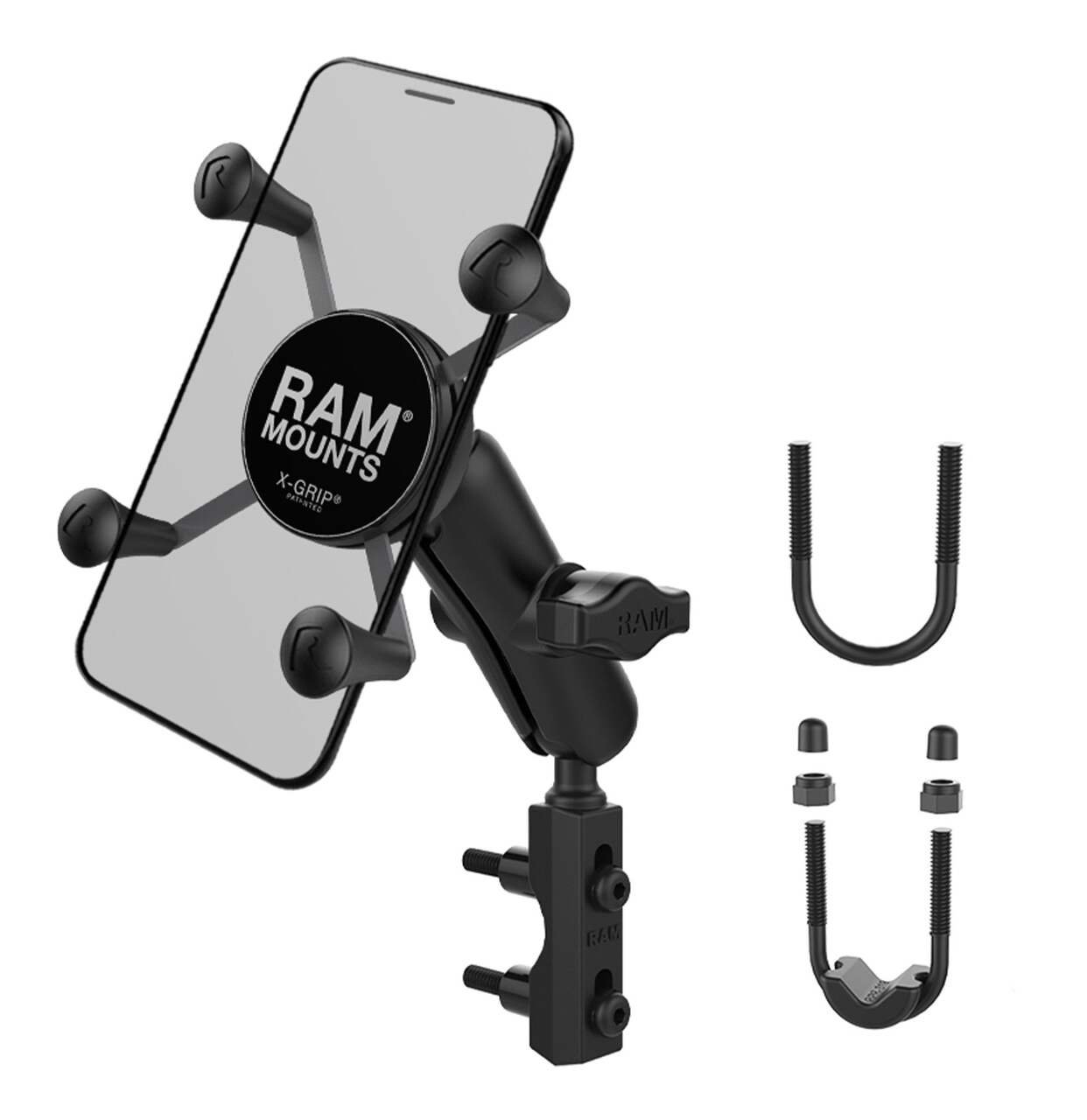 RAM X-Grip Universal Phone Mount with Motorcycle Brake/Clutch Reservoir Base & 1-in Ball