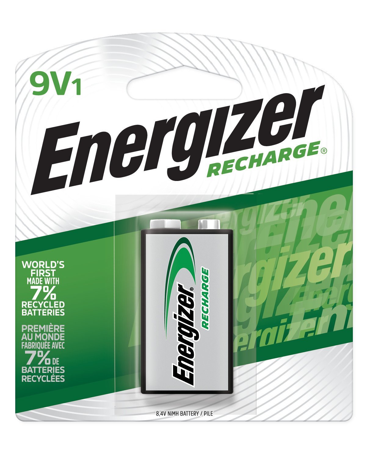 Energizer NH22NBP – Recharge Universal 9V Rechargeable Battery, 1-Pack
