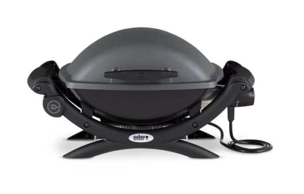 Weber Q1400 Portable Single Burner Electric BBQ Grill with Handles