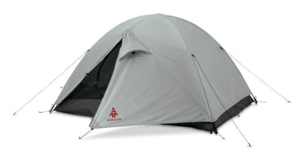 Woods Cascade 3-Season, 3-Person Camping Dome Tent w/ 2 Doors, Vestibules, Rain Fly & Carry Bag