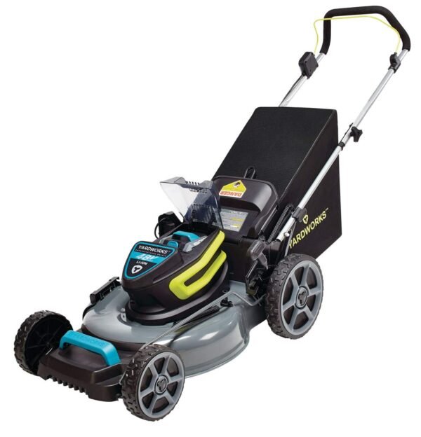 Yardworks 48V 3-in-1 Cordless Brushless Push Lawn Mower, 20-in with 5Ah Battery & Charger