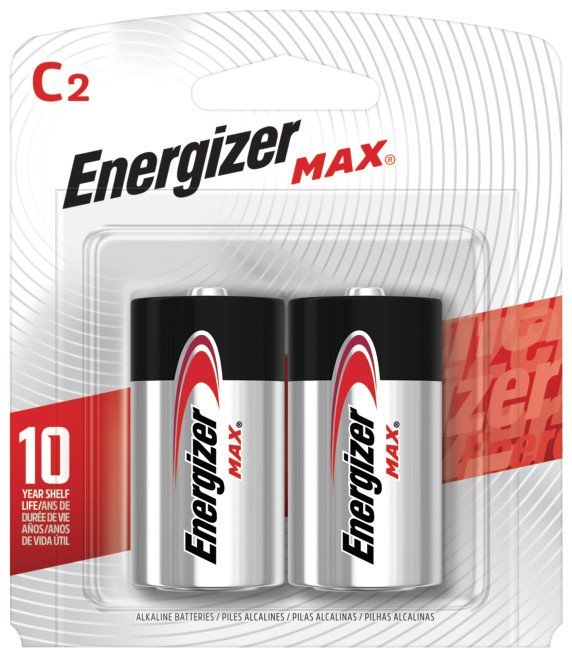 Energizer E93BP-2 MAX C Alkaline Batteries, 2 Pack